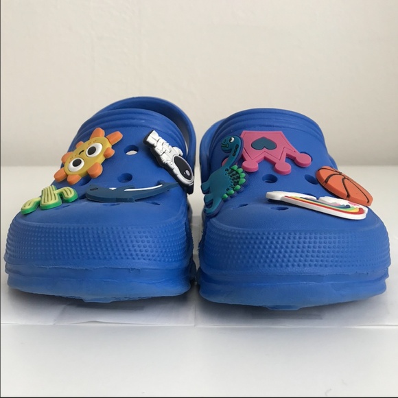 Kids Blue Slip-On Clogs | Crocs Style | EU 25 / US 8.5 | Like New - Picture 4 of 6